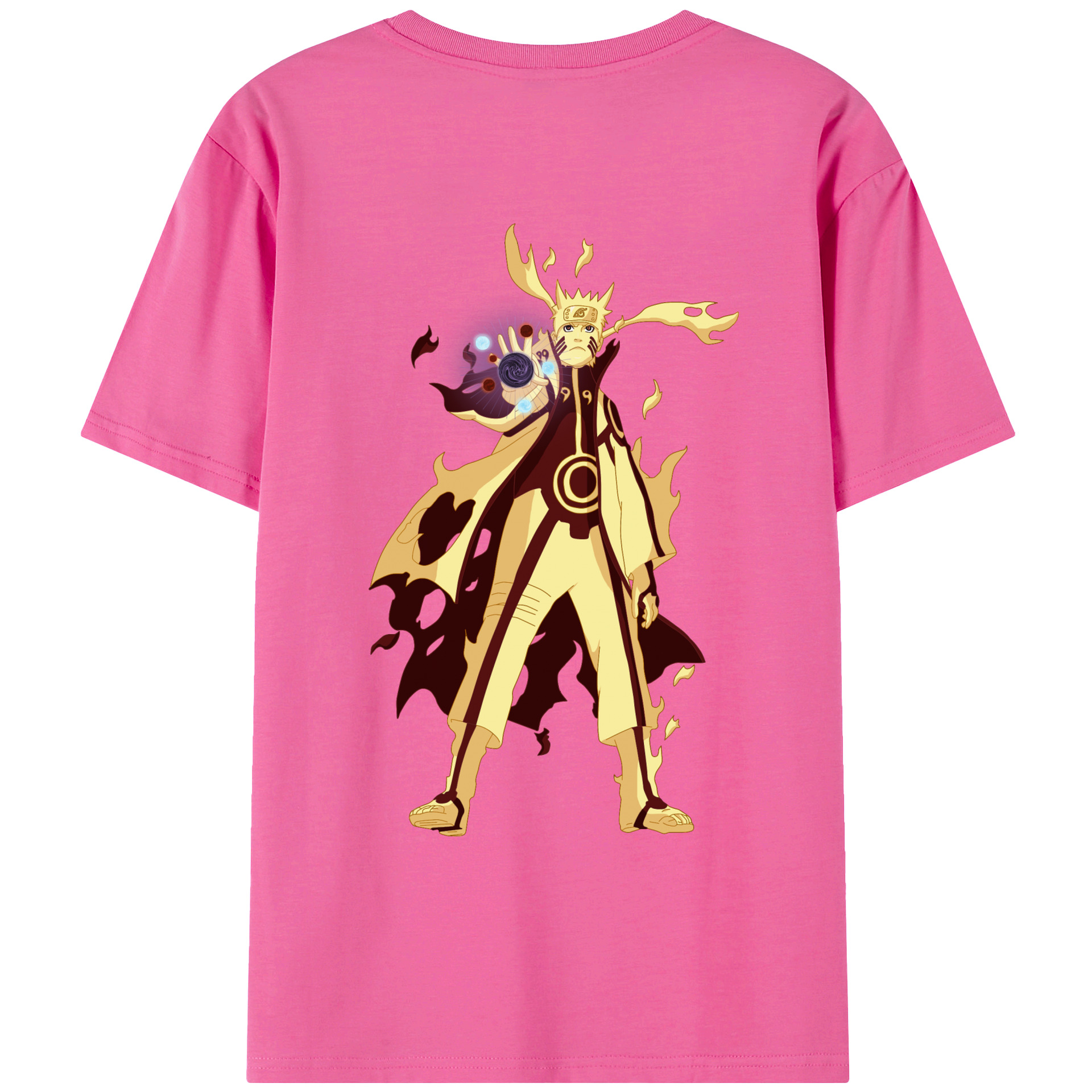 （画像用） NARUTO -ナルト- うずまき ナルト Uzumaki Naruto レディース半袖Tシャツ(バックプリント)